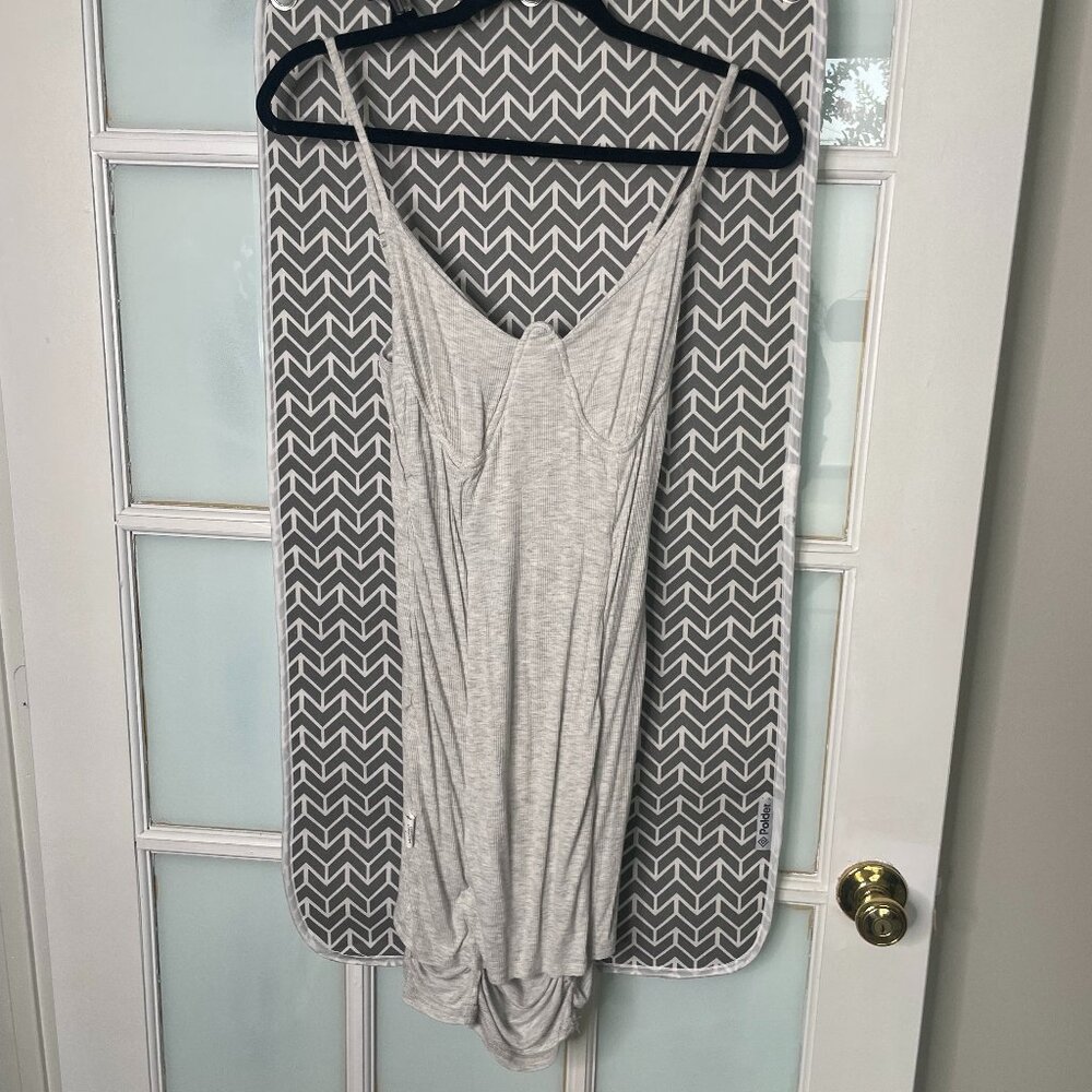 Grey Ruched Mini Dress - Picture 4 of 5